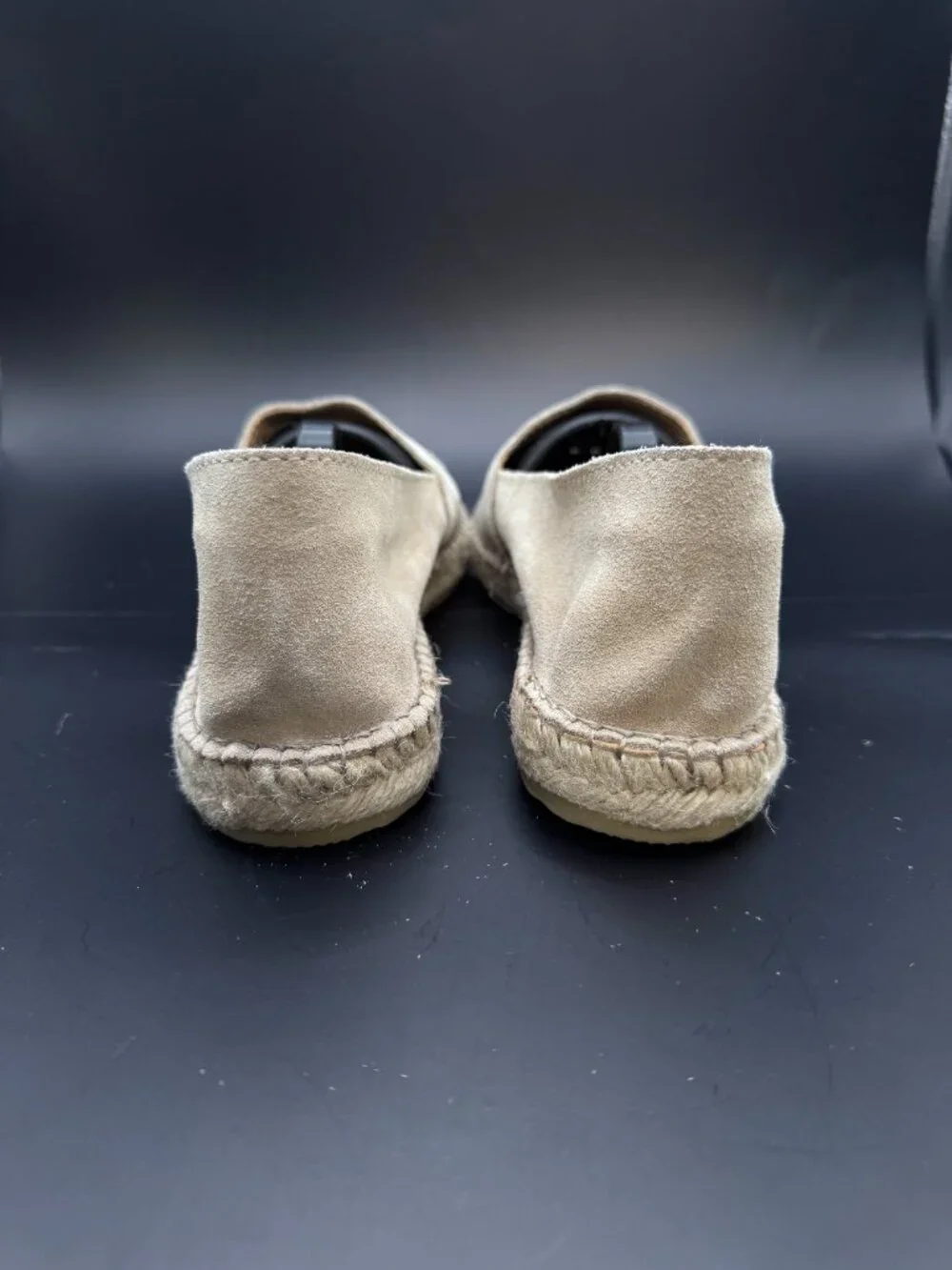 New Sz 9 40 FABIOLAS Espadrilles Suede Embroidered Flats Beige Tan Anthropologie